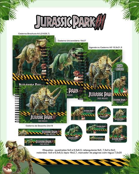 Arquivo Digital - Etiqueta Escolar (jurassic Park) c
