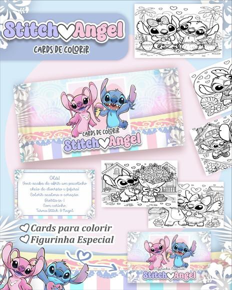 Arquivo Digital - Cards para Colorir (stitch e Angel) 1