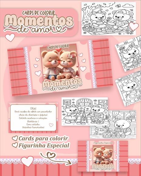 Arquivo Digital - Cards para Colorir (ursinhos Namorados) 1