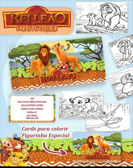 Arquivo Digital - Cards para Colorir (o Rei Leão) 1