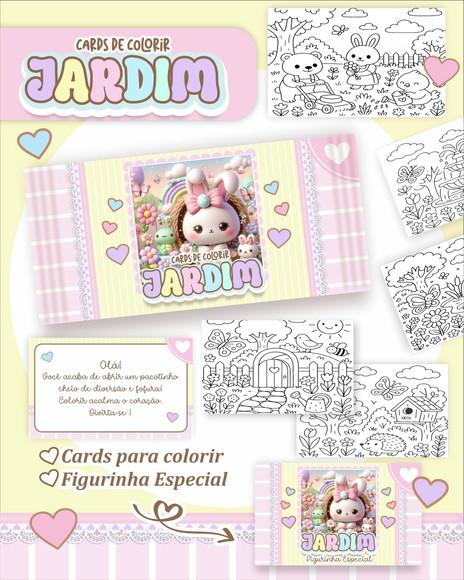 Leve + 13 Arquivo Digital - Cards para Colorir (jardim) 1