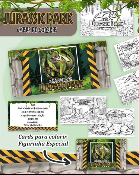 Arquivo Digital - Cards para Colorir (jurassic Park) 1