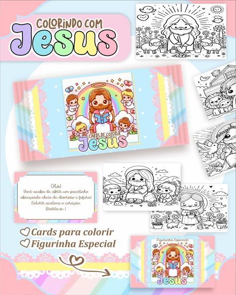 Leve + 13 Arquivo Digital - Cards para Colorir (cristão) 1