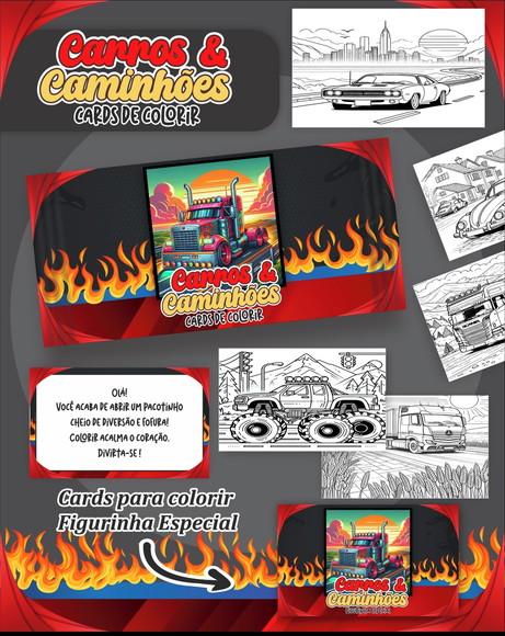 Arquivo Digital - Cards para Colorir (carros e Caminhões) 1
