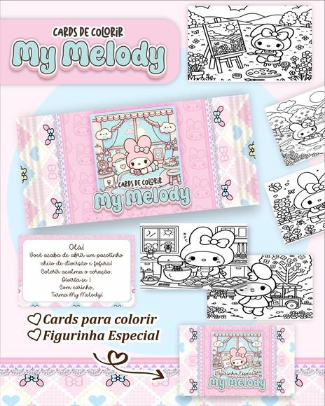 Leve + 13 Arquivo Digital - Cards para Colorir (my Melody) 1