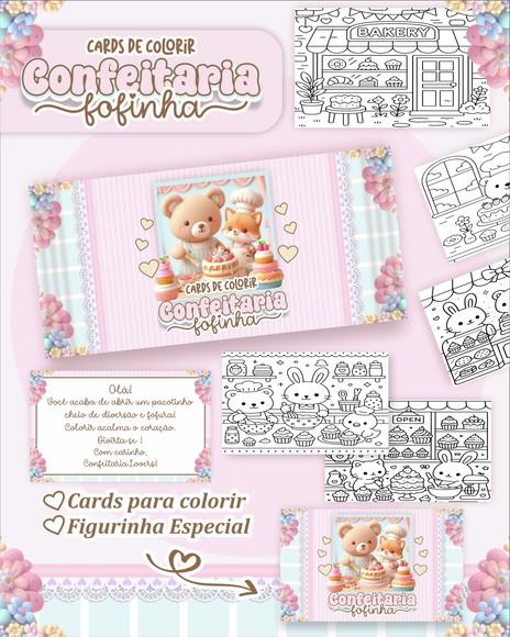 Arquivo Digital - Cards para Colorir (confeitaria) 1