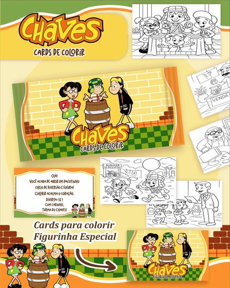 Leve + 13 Arquivo Digital - Cards para Colorir (chaves) 1