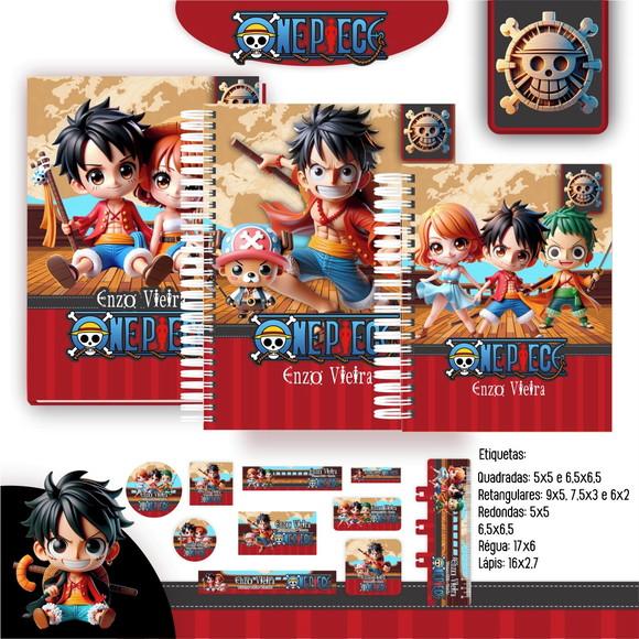 Leve + 13 Arquivo Digital - Etiqueta Escolar (one Piece) D