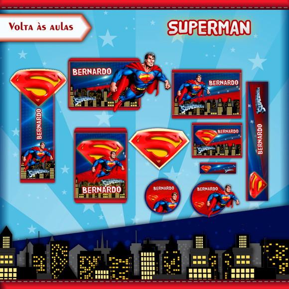 Arquivo de Corte - Etiqueta Escolar (super Homem) c