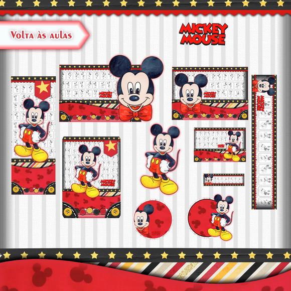 Arquivo de Corte - Etiqueta Escolar (mickey) J