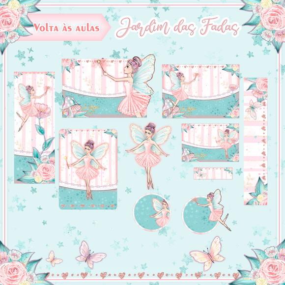 Arquivo de Corte - Etiqueta Escolar (fadas) J
