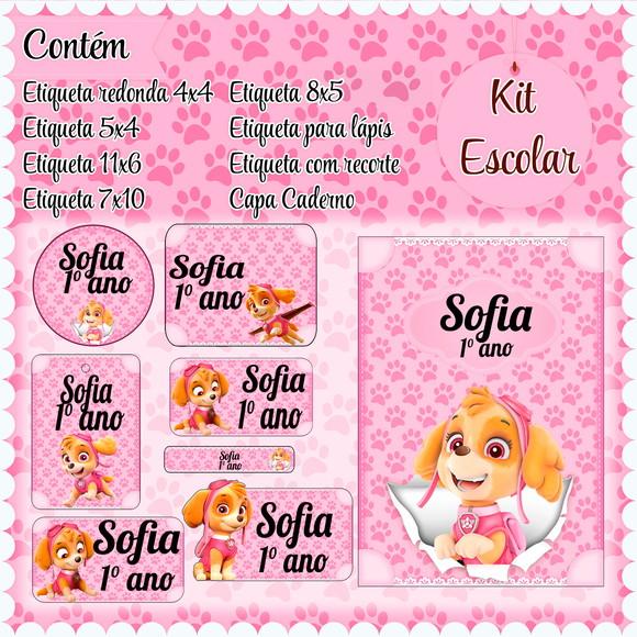 Arquivo de Corte - Etiqueta Escolar (patrulha Canina) m