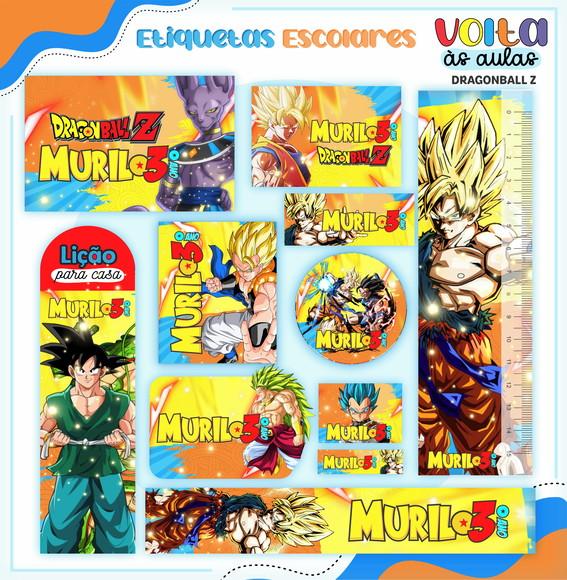 Arquivo de Corte - Etiqueta Escolar (dragon Ball Z) F