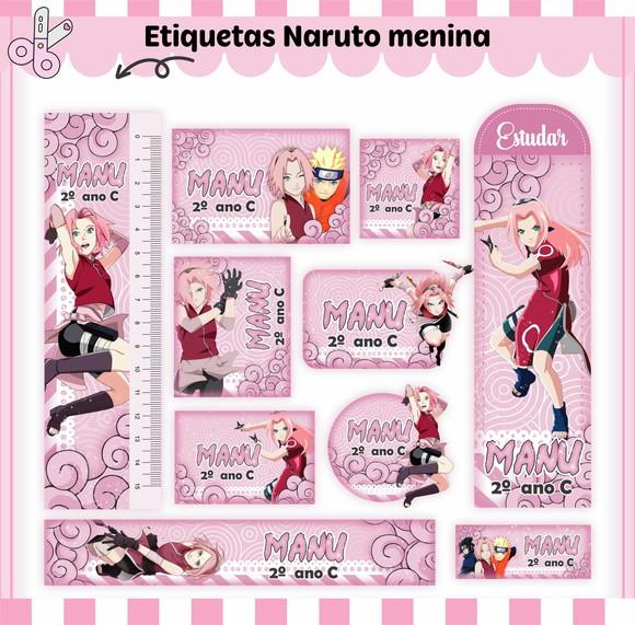 Arquivo de Corte - Etiqueta Escolar (naruto) G