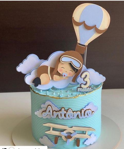 Arquivo de Corte - Topo de Bolo (Aviador) 3