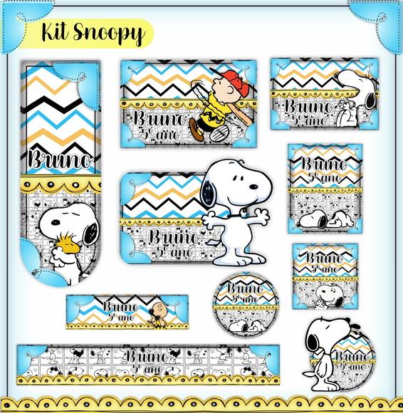 Arquivo de Corte - Etiqueta Escolar (snoopy) B