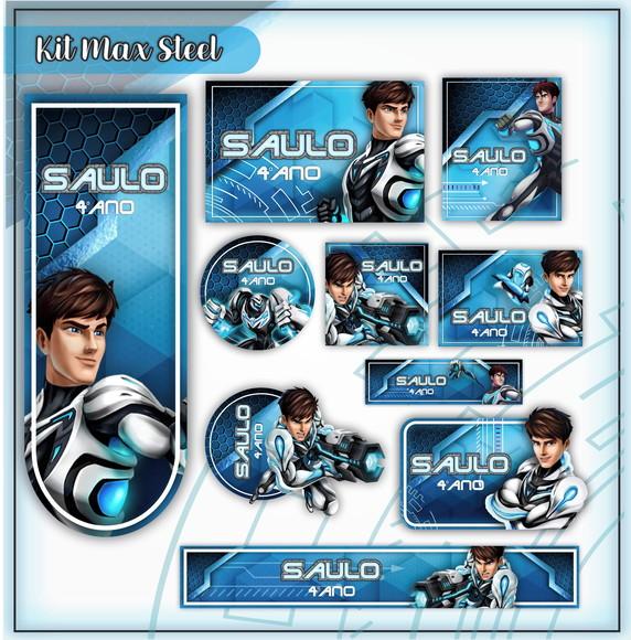 Arquivo de Corte - Etiqueta Escolar (max Steel) a