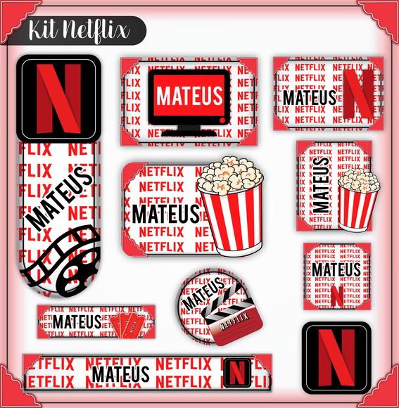 Arquivo de Corte - Etiqueta Escolar (netflix) a