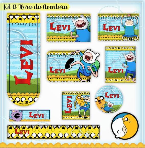 Arquivo de Corte - Etiqueta Escolar (a Hora de Aventura) a