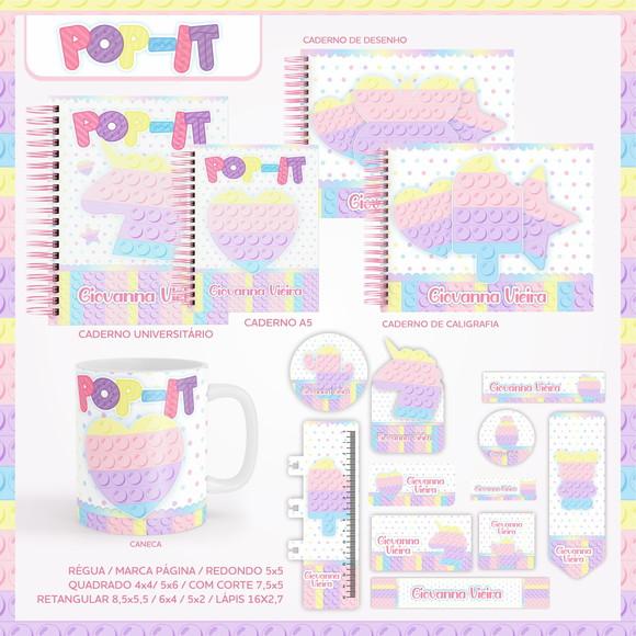 Arquivo Digital - Etiqueta Escolar (Pop It) F