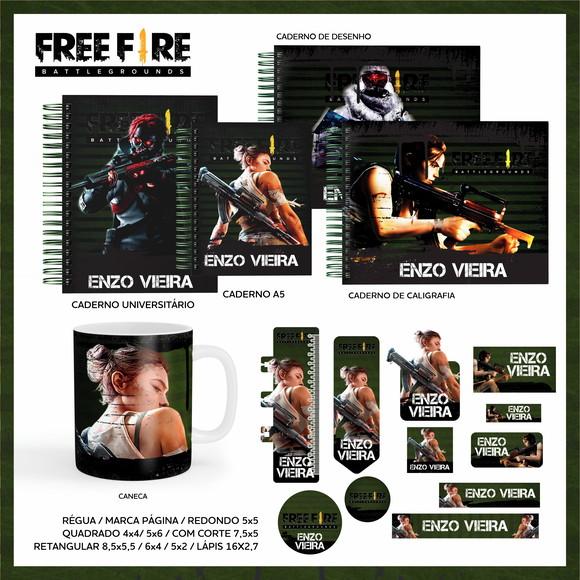Arquivo Digital - Etiqueta Escolar (Free Fire) C