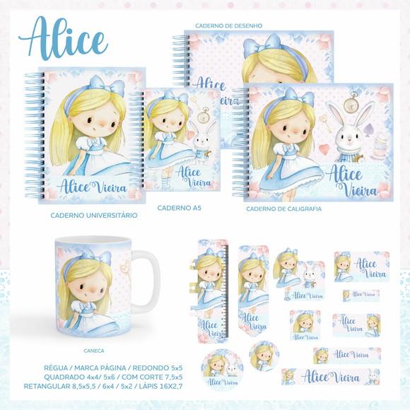 Arquivo Digital - Etiqueta Escolar (alice) c