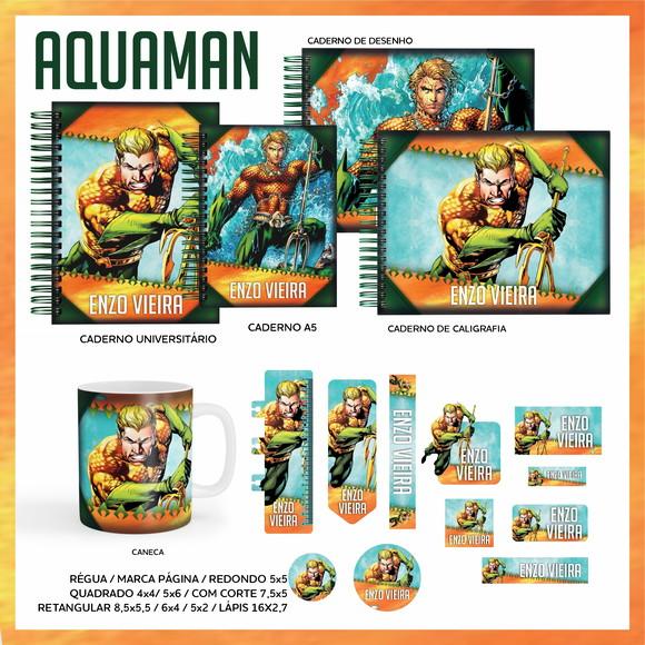 Arquivo Digital - Etiqueta Escolar (Aquaman) A