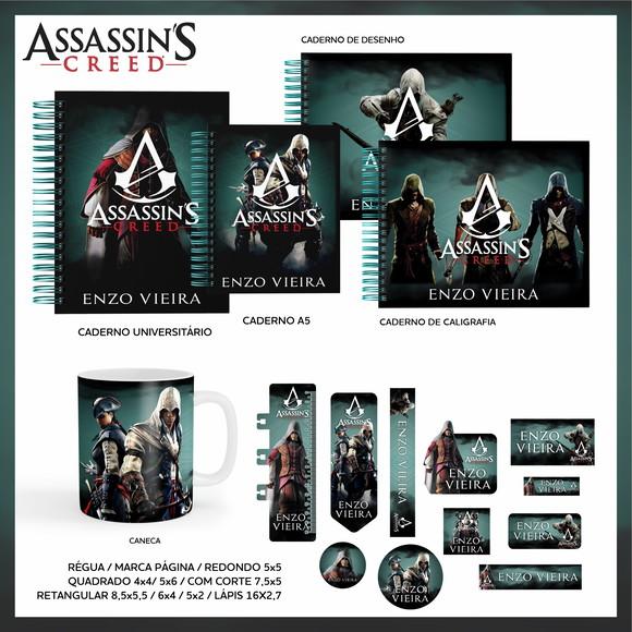 Arquivo Digital - Etiqueta Escolar (Assassin's Creed) A