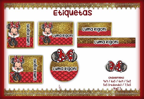 Arquivo Digital - Etiqueta Escolar (Minnie) G