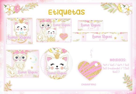 Arquivo Digital - Etiqueta Escolar (Gatinha) B