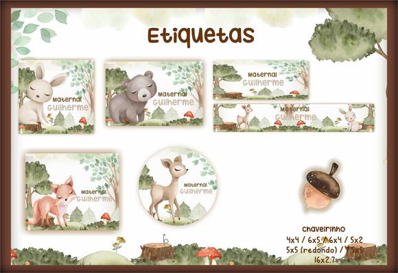 Arquivo Digital - Etiqueta Escolar (Bosque) A