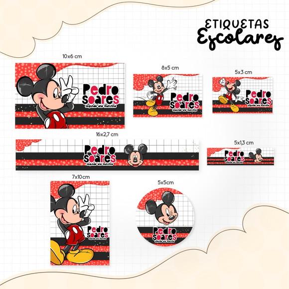 Arquivo de Corte - Etiqueta Escolar (mickey) c