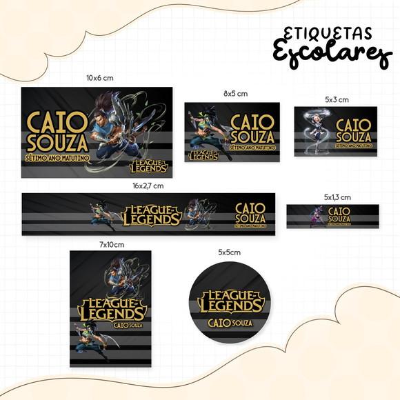 Arquivo de Corte - Etiqueta Escolar (league Of Legends) a