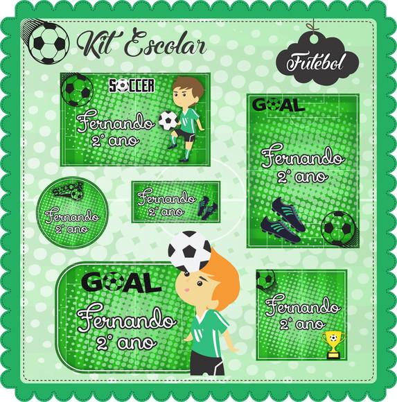 Arquivo de Corte - Etiqueta Escolar (futebol) B