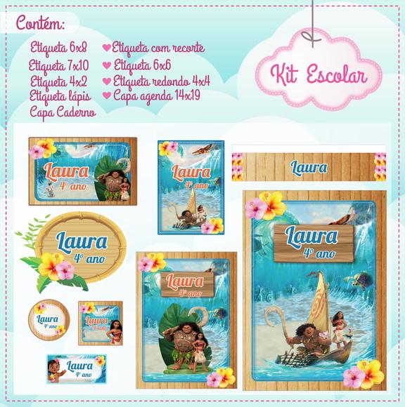 Arquivo de Corte - Etiqueta Escolar (moana) B