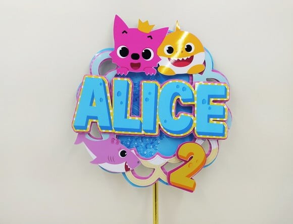 Leve + 13 Arquivo de Corte - Baby Shark Rosa 2