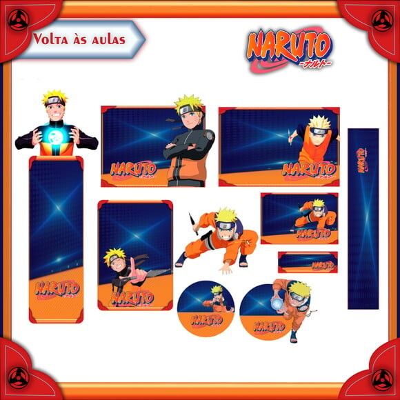 Leve + 13 Arquivo de Corte - Etiqueta Escolar (naruto) I