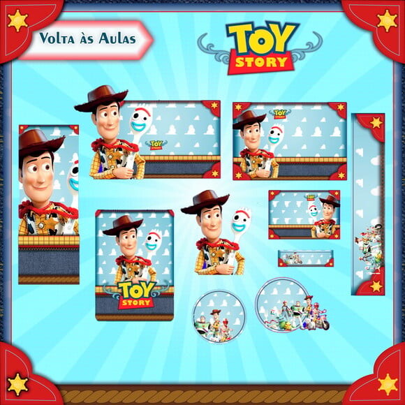 Leve + 13 Arquivo de Corte - Etiqueta Escolar (toy Story) B