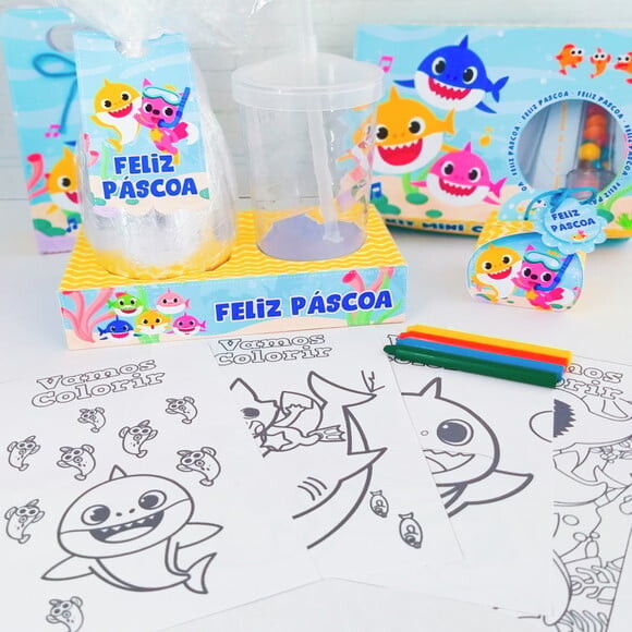 Leve + 13 Arquivo de Corte - Kit Páscoa (Baby Shark) 1
