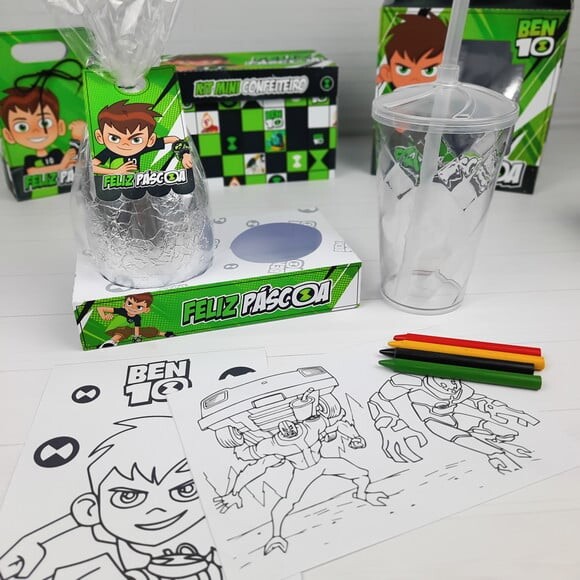 Leve + 13 Arquivo de Corte - Kit Páscoa (Ben 10) 1