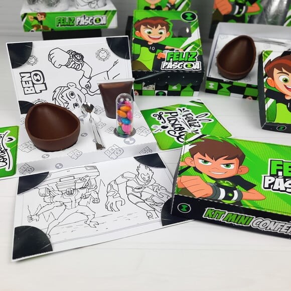 Leve + 13 Arquivo de Corte - Kit Páscoa (Ben 10) 1