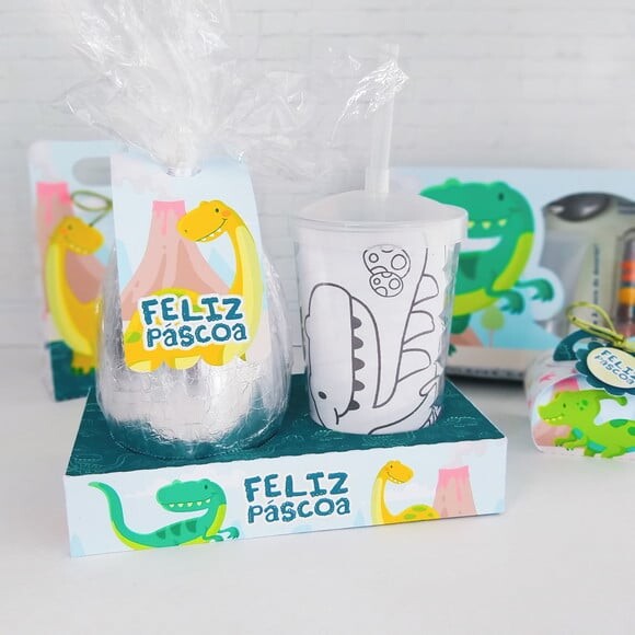 Leve + 13 Arquivo de Corte - Kit Páscoa (Dinossauros) 1