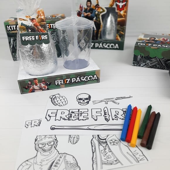 Leve + 13 Arquivo de Corte - Kit Páscoa (Free Fire) 1