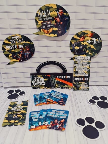 Leve + 13 Arquivo de Corte - Kit Páscoa (Free Fire) 2