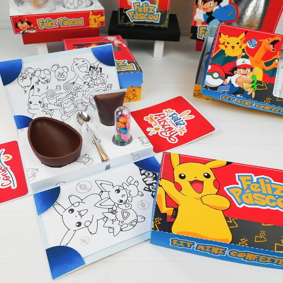 Leve + 13 Arquivo de Corte - Kit Páscoa (Pokémon) 1