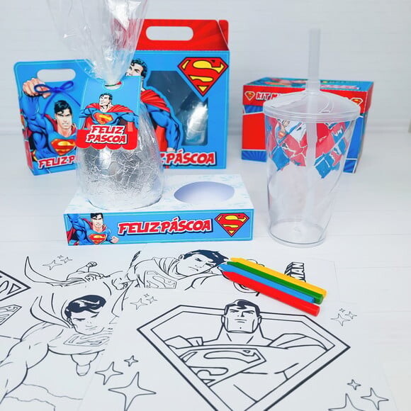 Leve + 13 Arquivo de Corte - Kit Páscoa (Super Homem) 1