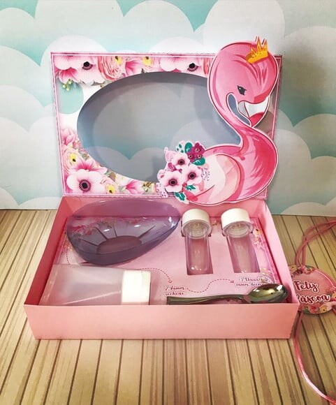 Leve + 13 Arquivo de Corte - Mini Confeiteiro (flamingo) 1