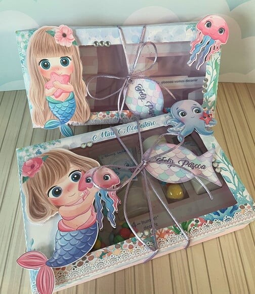 Leve + 13 Arquivo de Corte - Mini Confeiteiro (sereia) 2