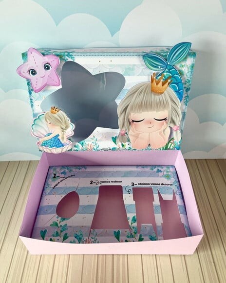 Leve + 13 Arquivo de Corte - Mini Confeiteiro (sereia) 3