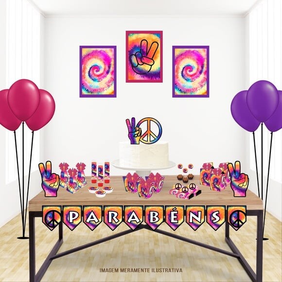 Leve + 13 Arquivo de Corte - Tie Dye 4
